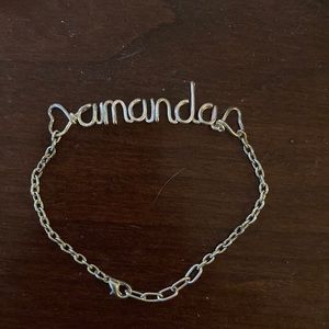 Handmade name bracelet AMANDA
